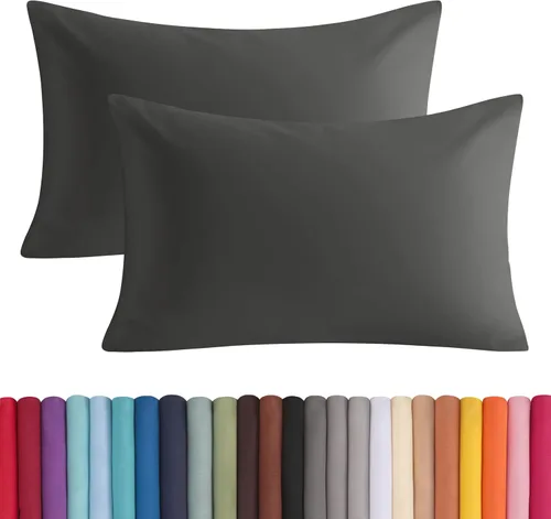 Vista 10 de BEDSUM Juego de 2 fundas de almohada de microfibra estándar suaves, resistentes a las arrugas y de fácil cuidado con cierre de sobre para niños, 20