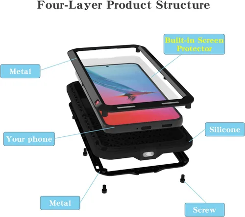 Vista 2 de LOVE MEI Funda militar resistente para Samsung Galaxy S22, con protector de pantalla de vidrio templado, a prueba de golpes, a prueba de polvo, a