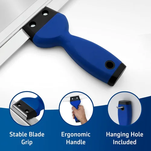 Vista 10 de Cuchilla para Encintado Profesional de 18" Hoja de Acero Inoxidable Premium con Agarre Suave La Mejor Herramienta de Encintado para Paneles
