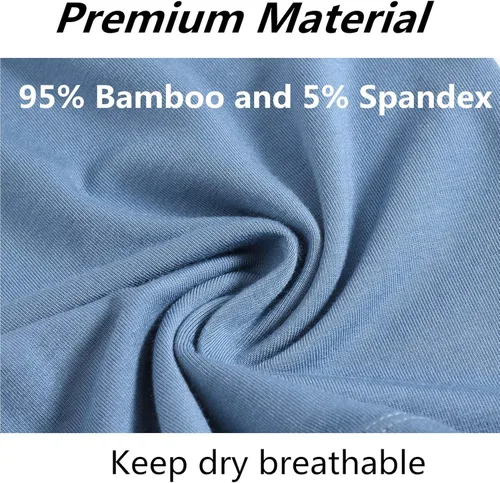 Vista 4 de Ropa interior de bambú para hombre, calzoncillos tipo bóxer con bolsa para bragueta M, L, XL, 2XL, 3XL