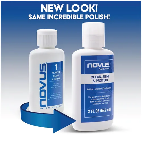 Vista 4 de NOVUS 7026 Plastic Clean & Shine #1 Botella de 2 onzas