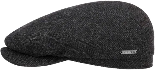 Vista 9 de Stetson Belfast Gorra plana de lana con pico espiga para hombre Otoño Invierno