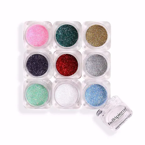 Vista 6 de bellapierre Shimmer Powder 9 Stack Sombra de ojos sin parabenos Maquillaje de ojos vegano y libre de crueldad – 9 unidades – Astrid