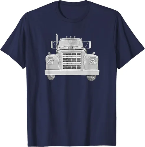 Vista 45 de Camiseta clásica de camión pesado International Harvester IH Loadstar, Negro, S