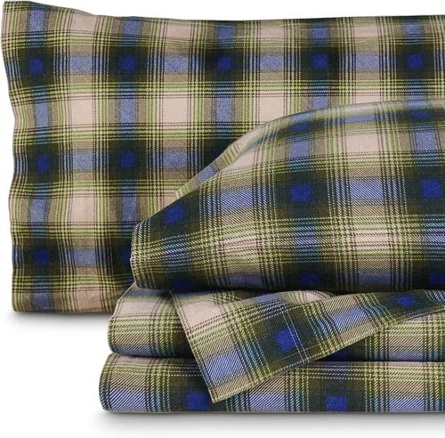 Vista 15 de Bare Home - Juego de sábanas de franela de doble cepillado para mayor suavidad y comodidad, 100 % algodón, aterciopelado, suave, pesado, bolsillo