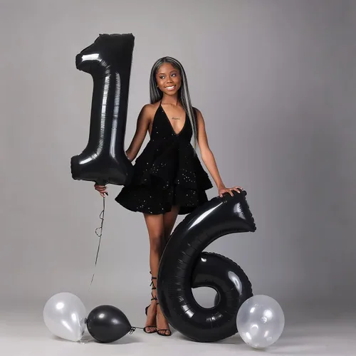 Vista 3 de CWOAPO Vestido corto de lentejuelas 2025 con tirantes delgados brillantes, cuello en V, vestidos de regreso a casa para adolescentes, vestido