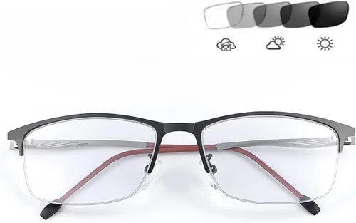 Vista 6 de MIRYEA Gafas de sol fotocrómicas progresivas multifoco de lectura de transición con protección UV Lector solar Gafas de bloqueo de luz azul