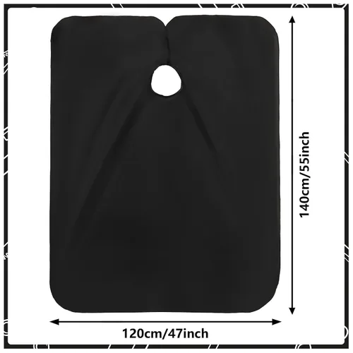 Vista 2 de FEBSNOW 2 piezas capas de barbero para adultos, capa profesional de corte de cabello con cierre a presión, capas de salón impermeables