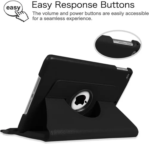 Vista 7 de Fintie - Funda giratoria para iPad 6ª/5ª generación (2018/2017), iPad Air 2 / Air 1 (24.6 cm) - Funda giratoria de 360 grados con pie, función