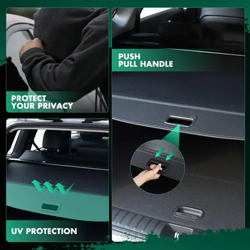 Vista 5 de SCITOO Cubierta de carga 2002-2006 para Honda CR-V CRV, accesorios retráctiles, pantalla de blindaje de maletero, pantalla de privacidad con textura