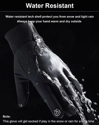 Vista 4 de Guantes de invierno para hombres y mujeres, guantes de pantalla táctil, guantes de correr, guantes de ciclismo, guantes cálidos