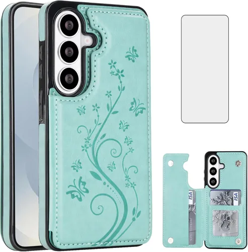 Vista 10 de Asuwish Funda de teléfono para Samsung Galaxy S26 5G con protector de pantalla de vidrio templado y tarjetero con soporte para tarjetero, soporte