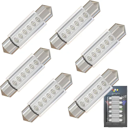 Vista 12 de Bombilla LED Festoon C5W de 38mm 39mm DE3425 DE3423 Bombillas LED Ámbar Amarillo Festoon 6418 6411 6423 Bombilla LED DC 12V para Luces Interiores