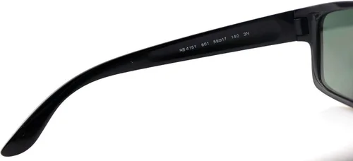 Vista 6 de RB4151 - 601 Gafas de sol negras con lente verde de 2323in Negro 59 mm