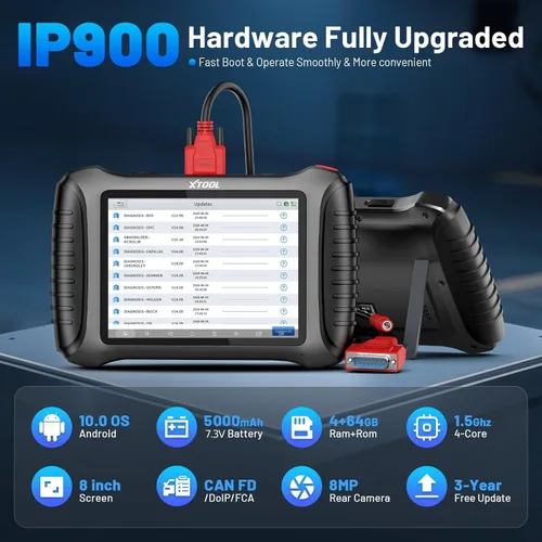 Vista 3 de XTOOL IP900 Herramienta de escaneo bidireccional Versión 2026 mejorada del escáner D7, herramienta de diagnóstico escáner OBD2, codificación ECU