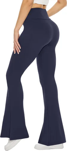 Vista 50 de TNNZEET Leggings acampanados negros para mujer, pantalones de yoga cruzados con bolsillos, corte de bota, leggings acampanados