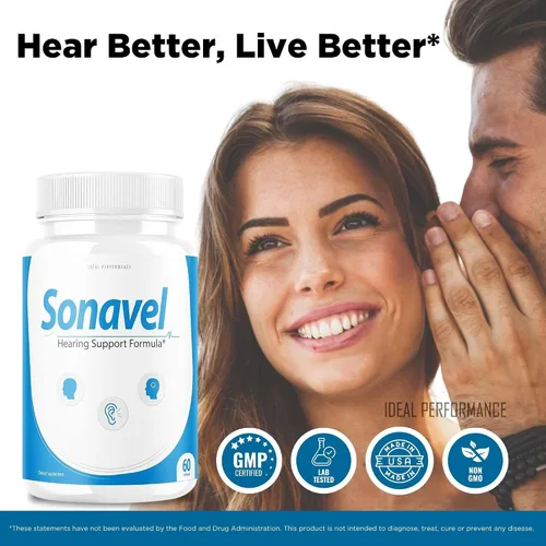 Vista 4 de IDEAL PERFORMANCE Paquete de 2 pastillas para el tinnitus de fórmula de apoyo auditivo Sonavel (120 cápsulas)