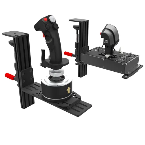 Vista 3 de Easyget 2 Set Joystick Desk Mount, Hotas Mount for Flight Sim Joystick, Throttle & Hotas Systems for Thrustmaster Hotas Warthog T16000M FCST-Flight