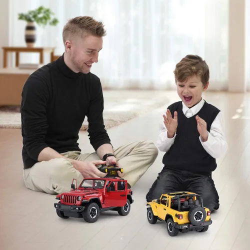 Vista 8 de RASTAR Coche de Control Remoto Todo Terreno, 1:14 Jeep Wrangler JL RC Vehículo de Carrera Todo Terreno, Vehículo de Juguete para Niños y Adultos