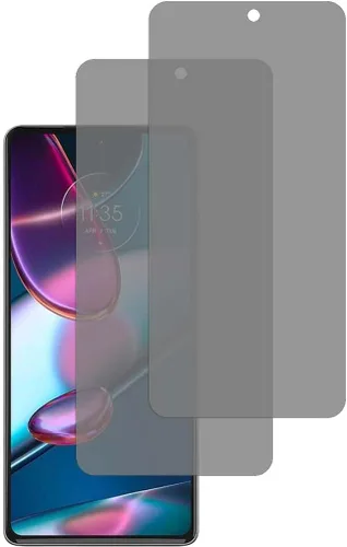 Vista 4 de Paquete de 2 protectores de pantalla de vidrio templado antiespía para Motorola Moto Edge Plus 2022