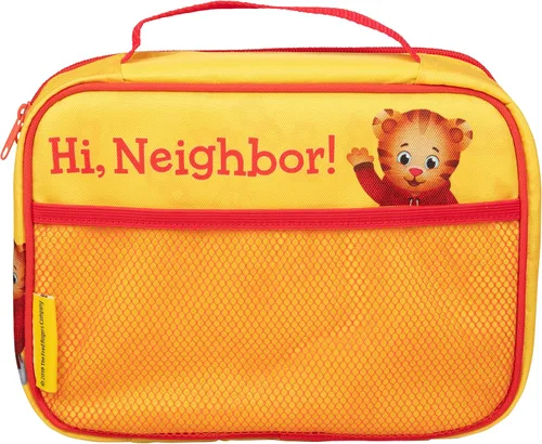 Vista 7 de Daniel Tiger's Neighborhood - Bolsa de almuerzo aislada para niños, bolsa preescolar Daniel Tiger - Amarillo