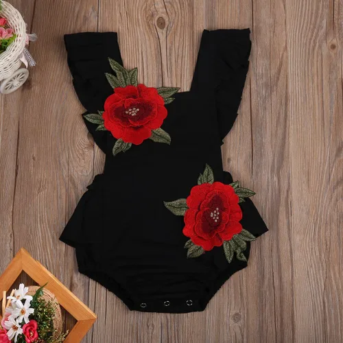 Vista 2 de Enterizo para bebés y niñas recién nacidas, ropa floral para niños, traje de verano