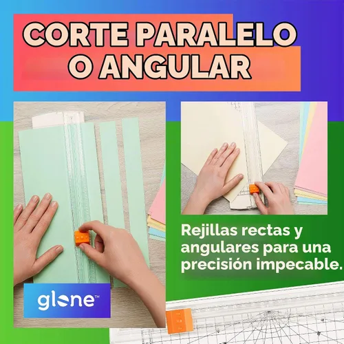Vista 5 de Glone Recortadora de papel de 12 pulgadas, cortador de papel tamaño A4 con protección automática de seguridad para cupón, papel de manualidades