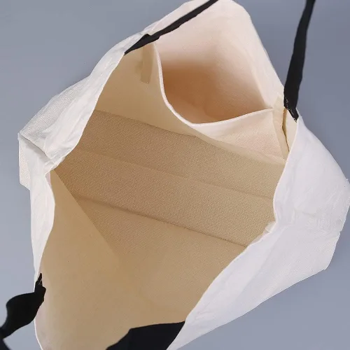 Vista 3 de Azuca Bolsas de lona reutilizables para comestibles con bolsillo interior, grandes compras en la playa, resistentes, 12 onzas, multiusos, natural