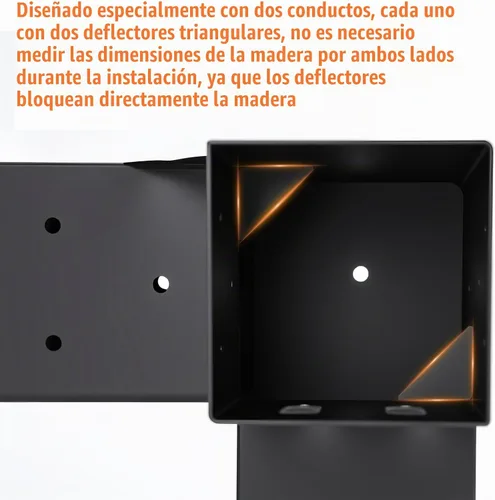 Vista 5 de 4 soportes de pérgola de 4 x 4 pulgadas (real: 3.6 x 3.6 pulgadas), soporte de esquina de ángulo recto de 3 vías, kit de pérgola de bricolaje con 8