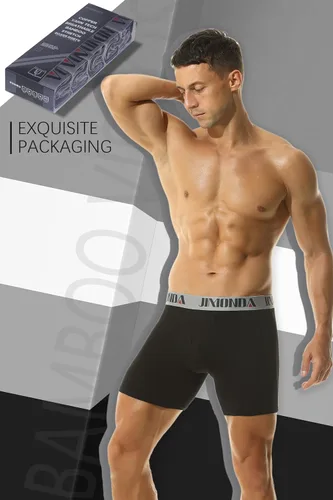 Vista 5 de Jimonda Paquete de ropa interior suave para hombre, transpirable, rayón de bambú y fibra de cobre, calzoncillos tipo bóxer con bolsa