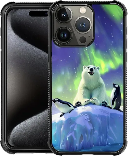 Vista 520 de Funda compatible con iPhone 15, diseño de elefantes africanos, diseño increíble a prueba de golpes, antiarañazos, carcasa trasera de policarbonato