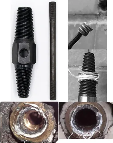 Vista 2 de Extractor de tornillo roto de doble cabeza de 1/2 pulgada y 3/4 pulgadas, 1 unidad