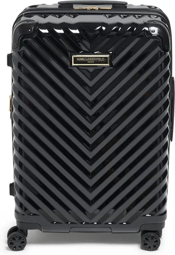 Vista 4 de Karl Lagerfeld Paris Maleta para mujer Ruedas giratorias Hardside, Negro -, Maleta Spinner Ruedas Hardside