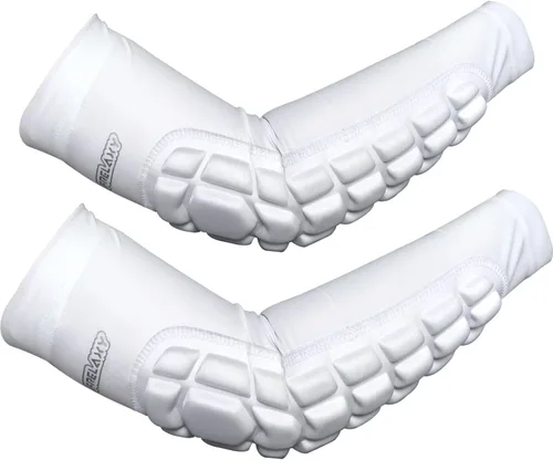 Vista 8 de Frelaxy Mangas Acolchadas para Codo y Antebrazo Paquete de 2 Almohadillas de Compresión a Prueba de Choques para Fútbol Americano, Baloncesto