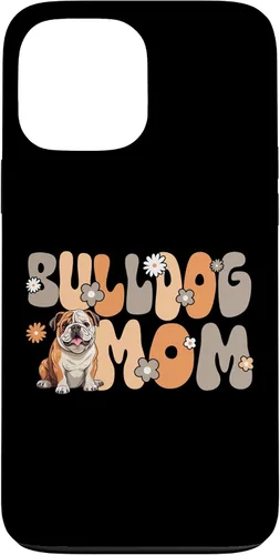 Vista 23 de Funda para iPhone 16 Bulldog Inglés Groovy World's Best English Bulldog Mom