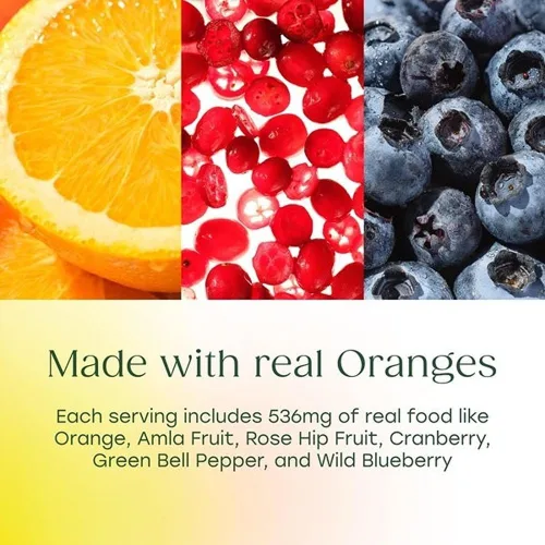 Vista 4 de MegaFood Complex C - Suplemento vegano de apoyo inmunológico de vitamina C, suplemento de vitamina C hecho con alimentos reales, incluyendo naranja