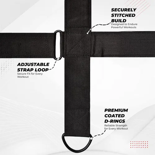 Vista 3 de FIGHTSENSE Arnés para el cuello con correa acolchada ajustable con cadena de acero, arnés de cabeza de levantamiento de pesas para ejercicio