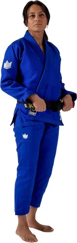 Vista 4 de KINGZ Brazilian Jiu Jitsu Gi Kimono ligero BJJ para mujer IBJJF Legal 400gsm Pearl Weave Pro Competition El único