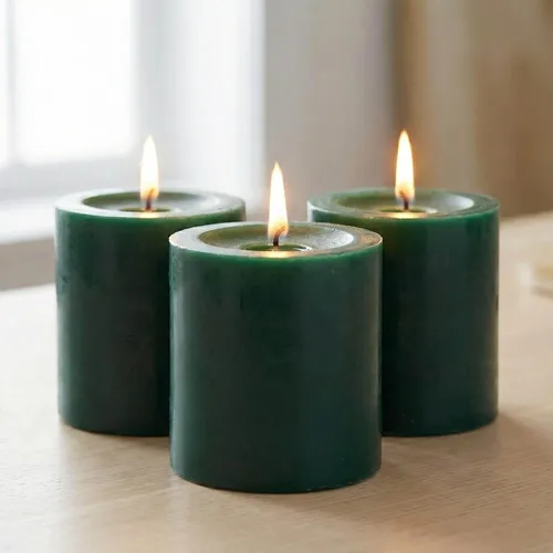 Vista 66 de Richland® Juego de 20 velas de pilar de 2 x 3 pulgadas, color marfil sin perfume