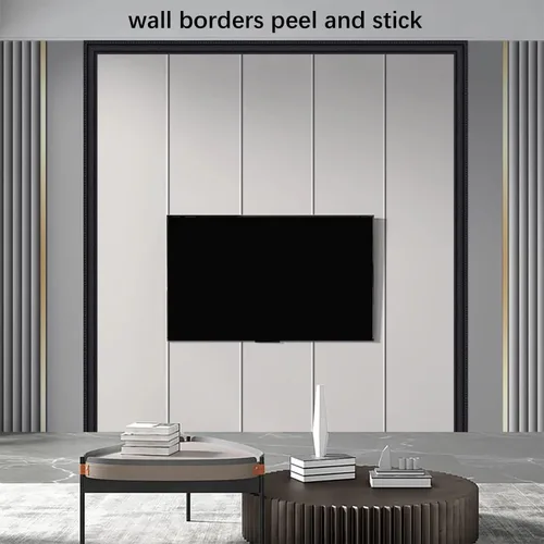 Vista 3 de Yutianli Moldura de Corona Despegar y Pegar Borde de Papel Tapiz Base de Pared Flexible Moldura Adhesiva Zócalo de Vinilo Autoadhesivo Moldura
