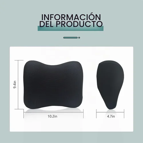 Vista 2 de Super Fit - Almohada para reposacabezas de coche, almohada para conducir Negro