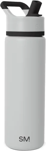 Vista 34 de Simple Modern botella de agua con tapa con pajita, termo de acero inoxidable con aislamiento al vacío, reutilizable, sin BPA, sin fugas