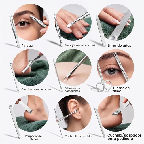 Vista 2 de Utopia Care - Juego de manicura profesional para cortaúñas Verde