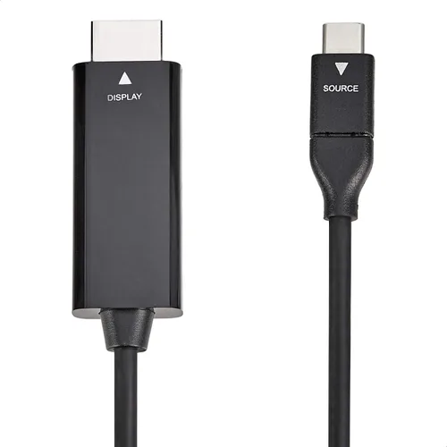 Vista 5 de Amazon Basics Adaptador de cable USB-C (fuente) a HDMI (pantalla) (compatible con Thunderbolt 3) 4K @30Hz, 3 pies, negro