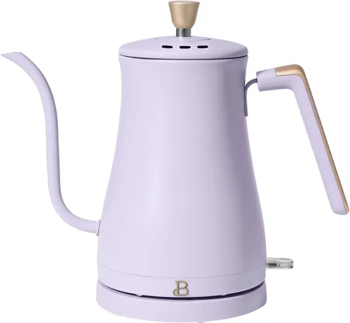 Vista 12 de Hervidor eléctrico de cuello de cisne de 1 litro, 1200 W, hervidor rápido con boquilla de vertido de precisión, interior de acero inoxidable