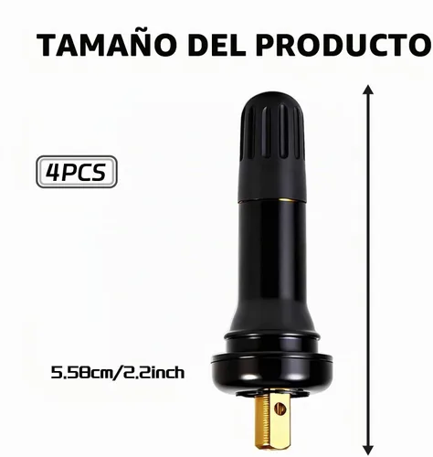 Vista 2 de TPMS 20008 - Juego de 4 vástagos de válvula de neumáticos, vástago de válvula de sensor de presión de neumáticos sin cámara de goma, válvulas