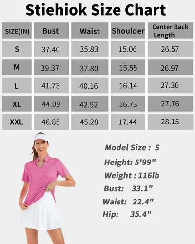 Vista 6 de Stiehiok Camisetas de gimnasio de manga corta para mujer, camisetas de entrenamiento de secado rápido, camisetas atléticas de yoga y golf