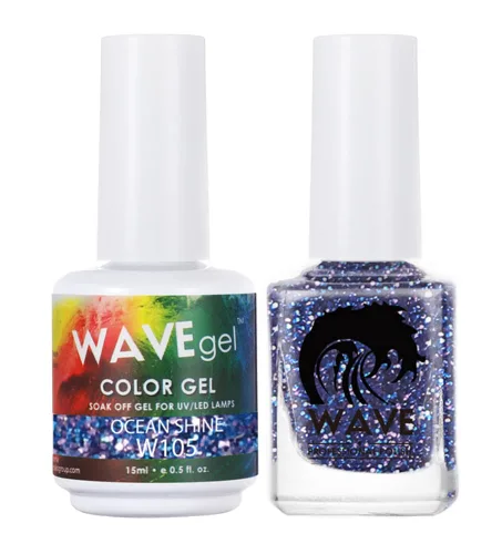Vista 123 de WAVEGEL - Juego dúo de gel y esmalte de uñas a juego - Colección Simplicity - #P109 Blizzard I 0.5 onzas