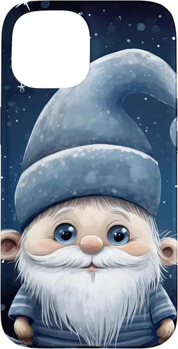 Vista 6 de iPhone 16 Funny Winter Gnome For Christmas Cute Xmas Snowflake Pattern Case