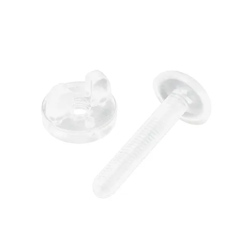 Vista 3 de Geesatis Paquete de 20 tornillos de plástico policarbonato acrílico transparente con tornillos de apriete de tuerca, acrílico transparente, tornillo
